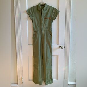 Army green coveralls jumpsuit
